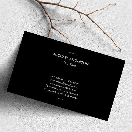 Moderner Minimalistischer Inline-QR-Code schwarz u Visitenkarte