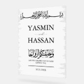 Moderner Minimalistischer islamischer Hochzeitsein Acrylschild (Winkel)