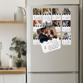 Moderner Minimalistischer Juli 2026 Foto-Kalender Magnet