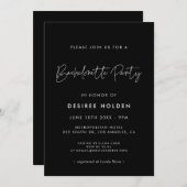 Moderner minimalistischer Junggeselinnen-Abschied Einladung (Vorne/Hinten)