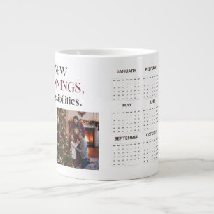 Moderner Minimalistischer Kalender 2025 für kunden Jumbo-Tasse