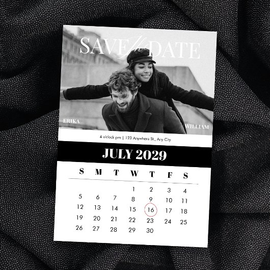 Moderner minimalistischer Kalender Save The Date