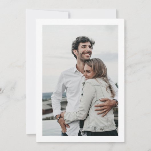 Moderner Minimalistischer Kalender Save The Date (Rückseite)