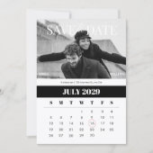 Moderner minimalistischer Kalender Save The Date (Vorderseite)