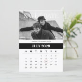 Moderner minimalistischer Kalender Save The Date (Stehend Vorderseite)