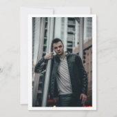 Moderner minimalistischer Kalligrafie-Abschluss Einladung (Vorderseite)