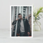 Moderner minimalistischer Kalligrafie-Abschluss Einladung (Stehend Vorderseite)