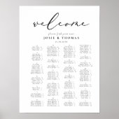 Moderner Minimalistischer kalligrafischer Hochzeit Poster (Vorne)