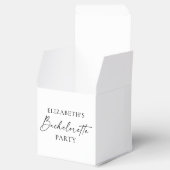 Moderner Minimalistischer Kalligraphie-Junggeselin Geschenkschachtel (Geöffnet)