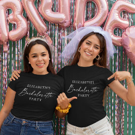 Moderner Minimalistischer Kalligraphie-Junggeselin T-Shirt