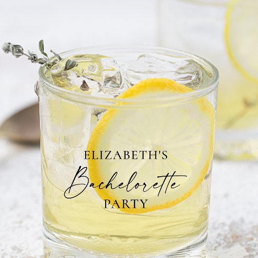 Moderner Minimalistischer Kalligraphie-Junggeselin Whiskyglas