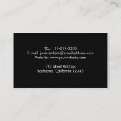 Moderner Minimalistischer Klavierlehrer beruflich Visitenkarte (Rückseite)