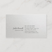 Moderner Minimalistischer Koch mit Schwarz-Gold-Em Visitenkarte (Rückseite)