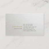 Moderner Minimalistischer Koch mit weißem und gold Visitenkarte (Rückseite)