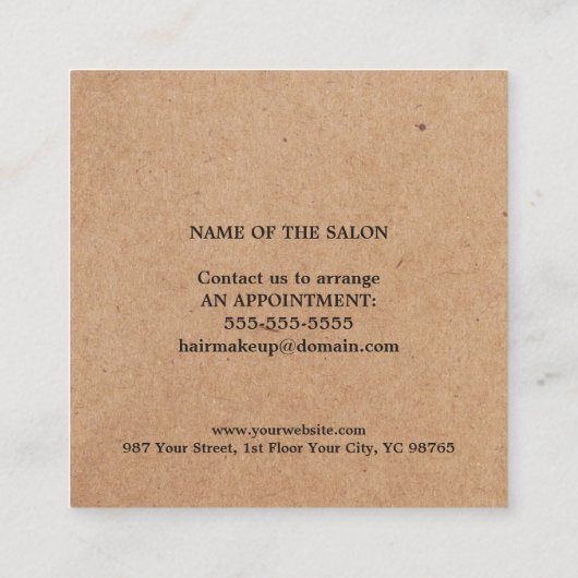 Moderner Minimalistischer Kraft-Black Coupon (Rückseite)