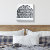 Moderner minimalistischer kreisförmiger Labyrinth  Leinwanddruck (Insitu (Schlafzimmer))