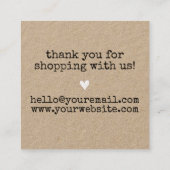 Moderner Minimalistischer Kristallschmuck-Shop Quadratische Visitenkarte (Rückseite)