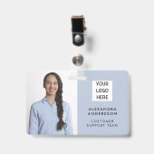 Moderner Minimalistischer Kundenservice für Mitarb Ausweis (Vorderseite mit Clip)