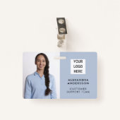 Moderner Minimalistischer Kundenservice für Mitarb Ausweis (Vorderseite mit Klammer)