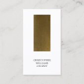 Moderner Minimalistischer Kupferstreifen-Berater Visitenkarte (Vorderseite)