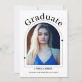 Moderner Minimalistischer Lässiger Foto Abschluss Ankündigung (Vorderseite)