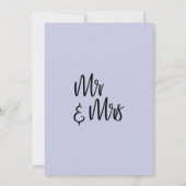 Moderner Minimalistischer Lavendel feiert mit uns! Einladung (Rückseite)