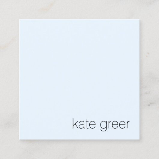 Moderner Minimalistischer Leuchtblauer Beruflicher Quadratische Visitenkarte (Vorderseite)