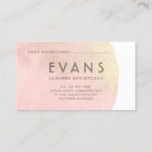 Moderner Minimalistischer leuchtend rosa Östhetike Terminkarte (Rückseite)