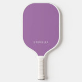 Moderner Minimalistischer Lila Personalisierter Na Pickleball Schläger (Vorderseite)