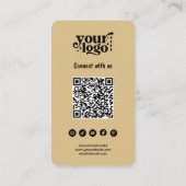 Moderner Minimalistischer Logo- und QR-Code Visitenkarte (Rückseite)