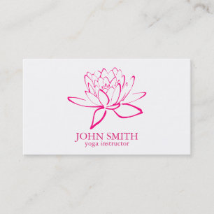 Moderner Minimalistischer Lotus Yoga Instructor Visitenkarte