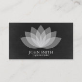 Moderner Minimalistischer Lotus Yoga Instructor Visitenkarte (Vorderseite)