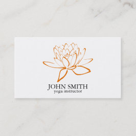 Moderner Minimalistischer Lotus Yoga Instructor Visitenkarte