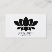 Moderner Minimalistischer Lotus Yoga Instructor Visitenkarte (Vorderseite)