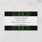 Moderner Minimalistischer Lotus Yoga Instructor Visitenkarte (Rückseite)