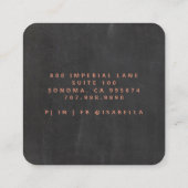 Moderner Minimalistischer Makeup-Künstlerskriptnam Quadratische Visitenkarte (Rückseite)