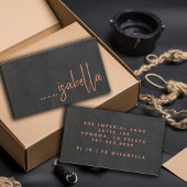 Moderner Minimalistischer Makeup-Künstlerskriptnam Visitenkarte