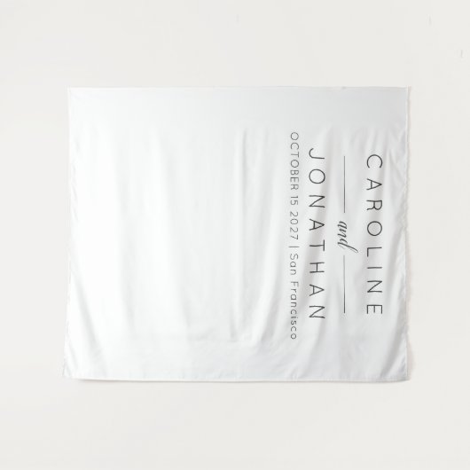 Moderner Minimalistischer, maßgeschneiderter Hochz Wandteppich (Vorderseite (Horizontal))