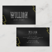 Moderner Minimalistischer Matt Black Designer Visitenkarte (Vorne/Hinten)