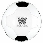 Moderner Minimalistischer Monogram-Fußballball Fußball (Vorderseite)