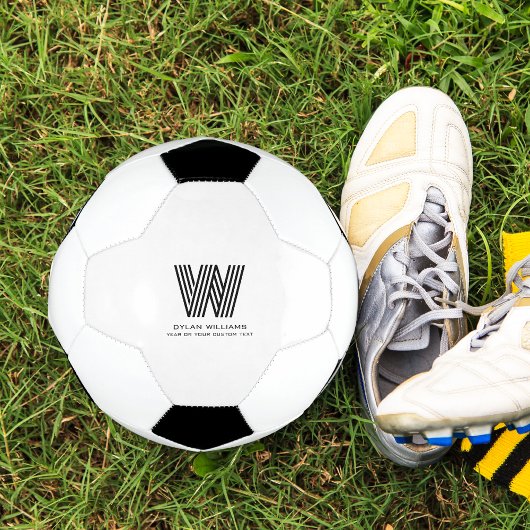 Moderner Minimalistischer Monogram-Fußballball Fußball