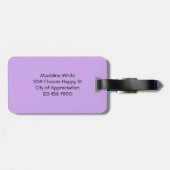 Moderner Minimalistischer Monogram World Traveller Gepäckanhänger (Rückseite horizontal)