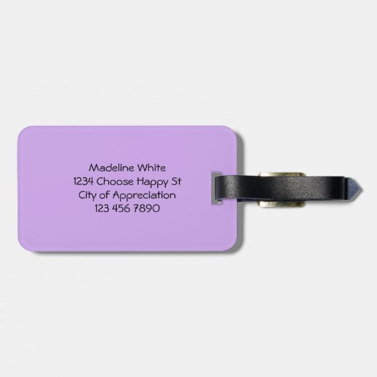 Moderner Minimalistischer Monogram World Traveller Gepäckanhänger (Rückseite horizontal)