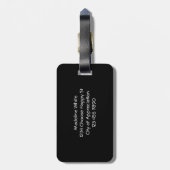 Moderner Minimalistischer Monogram World Traveller Gepäckanhänger (Rückseite vertikal)