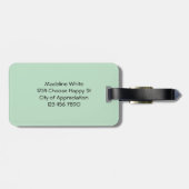 Moderner Minimalistischer Monogram World Traveller Gepäckanhänger (Rückseite horizontal)