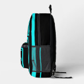 Moderner Minimalistischer Monogramm-Anfangsname Bedruckter Rucksack (Rechts)