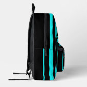 Moderner Minimalistischer Monogramm-Anfangsname Bedruckter Rucksack (Links)