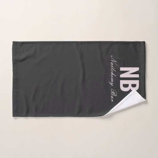 Moderner Minimalistischer Nagelsalon in Custom Bla Handtuch (Handtuch)