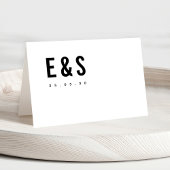 Moderner Minimalistischer Name des Monogram-Gast Tischnummer