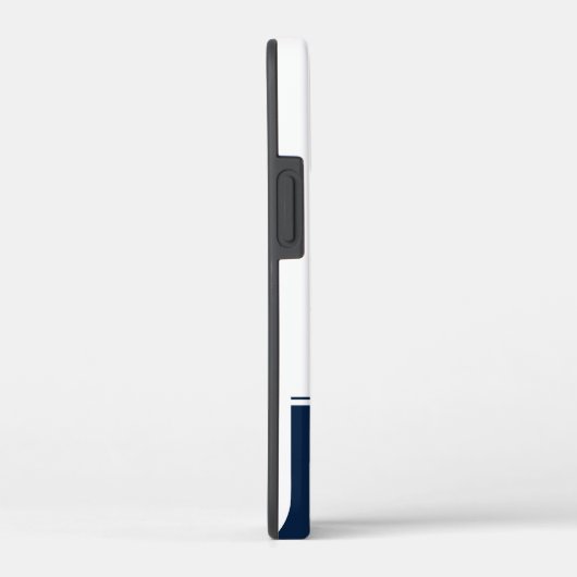 Moderner Minimalistischer Name iPhone Case | Navy  (Rückseite / Rechts)